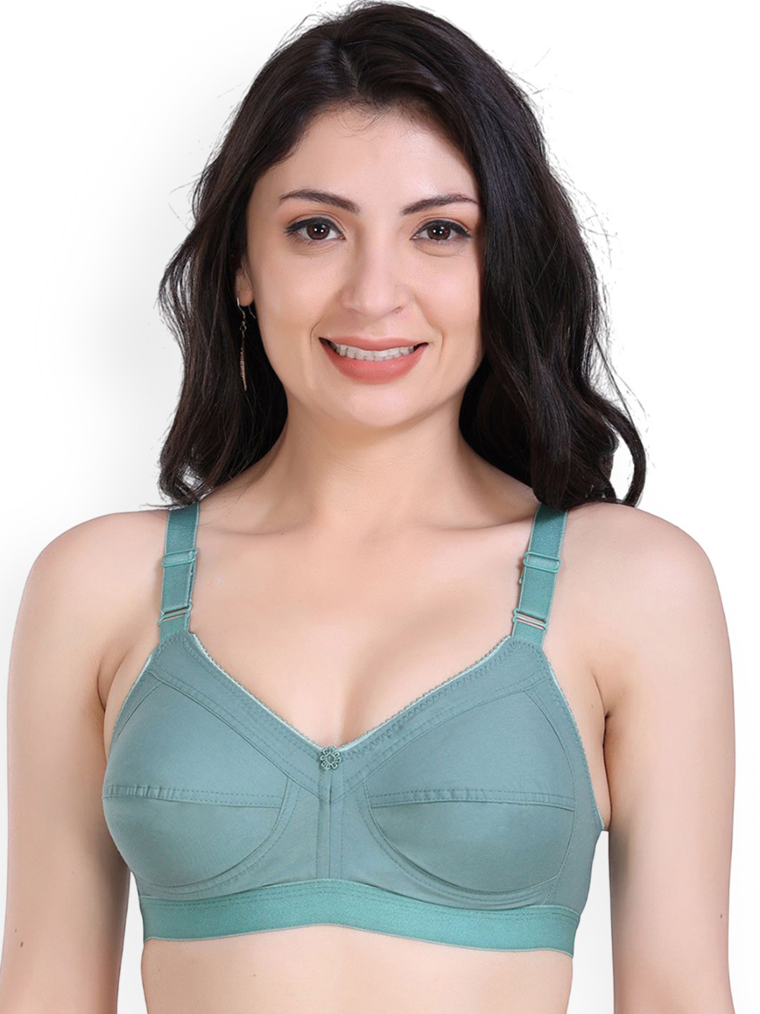 SHYAM SONS FLAIR Women Green Seamed Non-Padded Full Coverage Bra