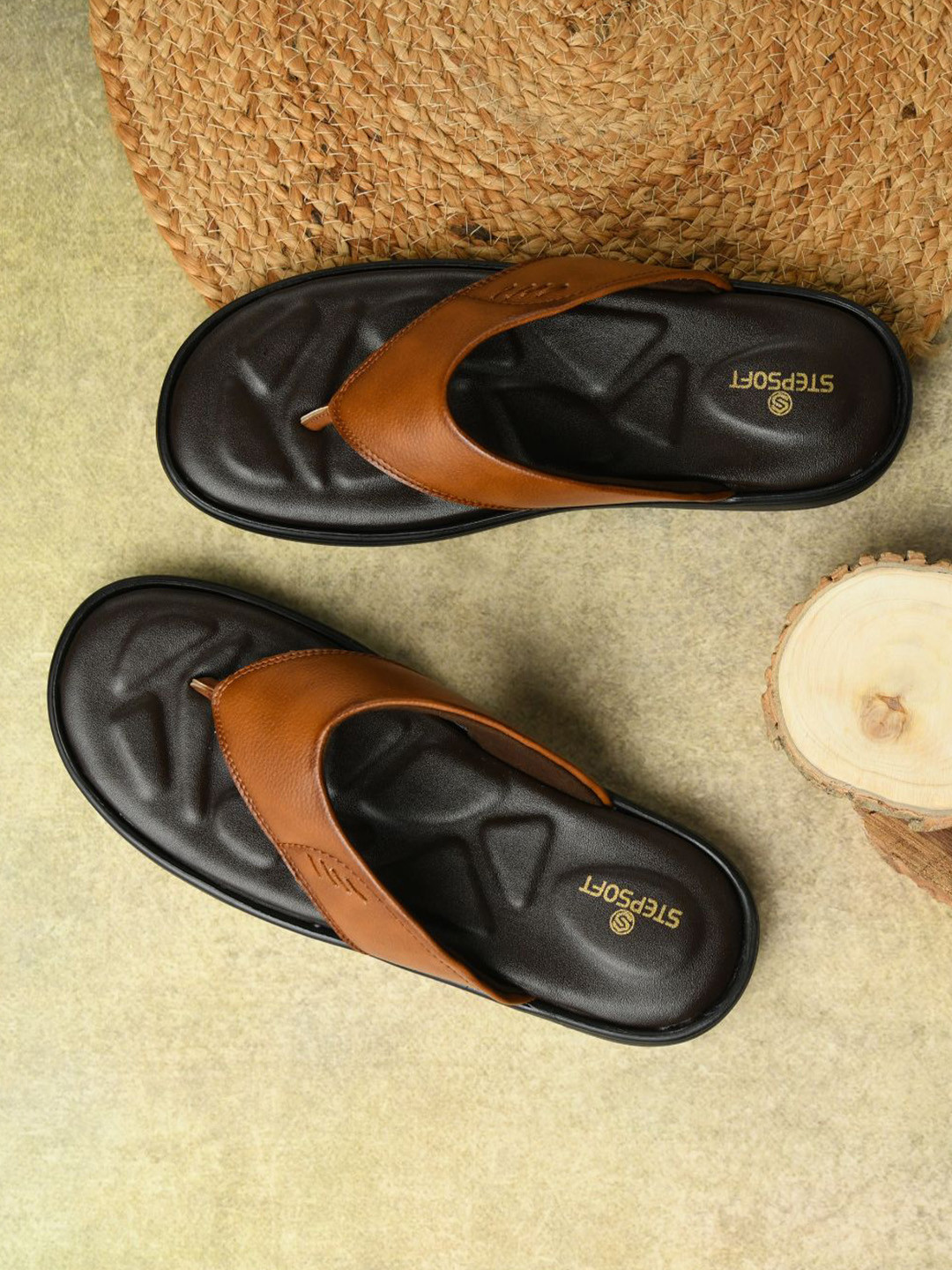 STEPSOFT Men Extra Comfort Orthopedic V-Shape Slip-On Slippers