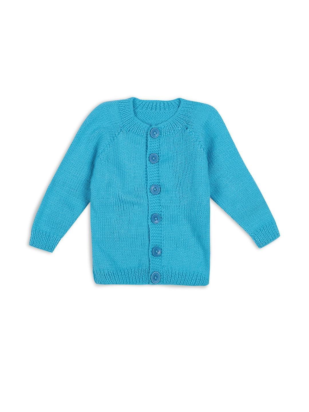 Cloud Kids Kids Blue Woollen Open Front Sweater