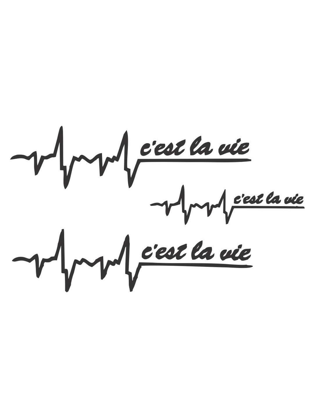VOORKOMS Cest La vie Heart Beat Temporary Tattoo Sticker