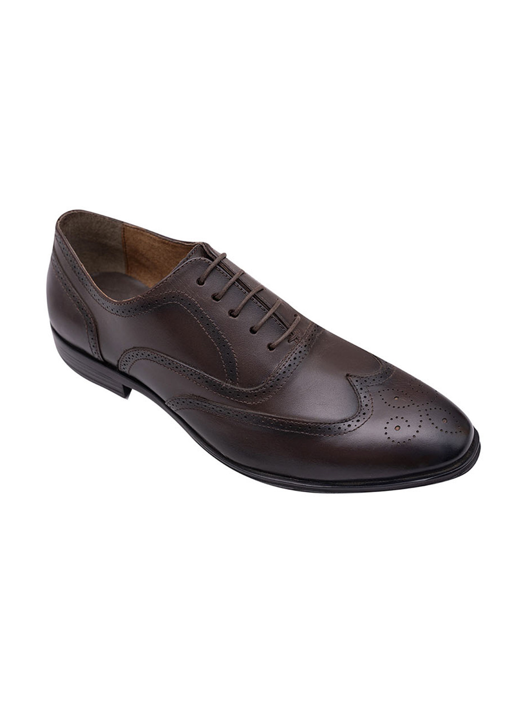 FEET FIRST Men Brown Leather Lace-Up Driving Shoes