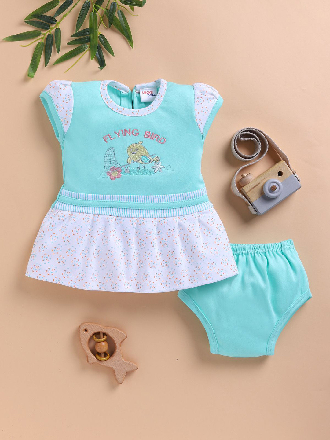 LACKii DOLL Girls Self Design Pure Cotton comfortable for Sensitive Skin