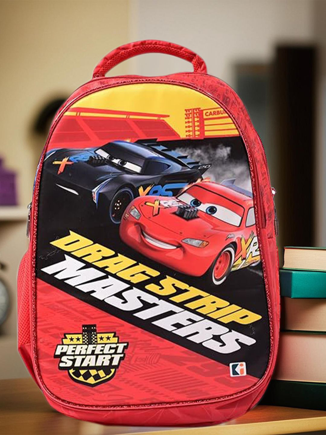 YK Kids Graphic Disney Car Printed School Backpack