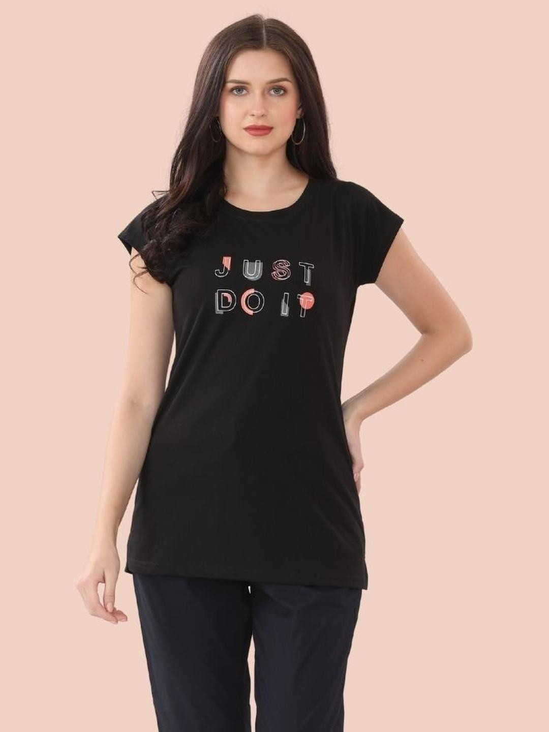 Lango Women Cotton Long T-Shirt