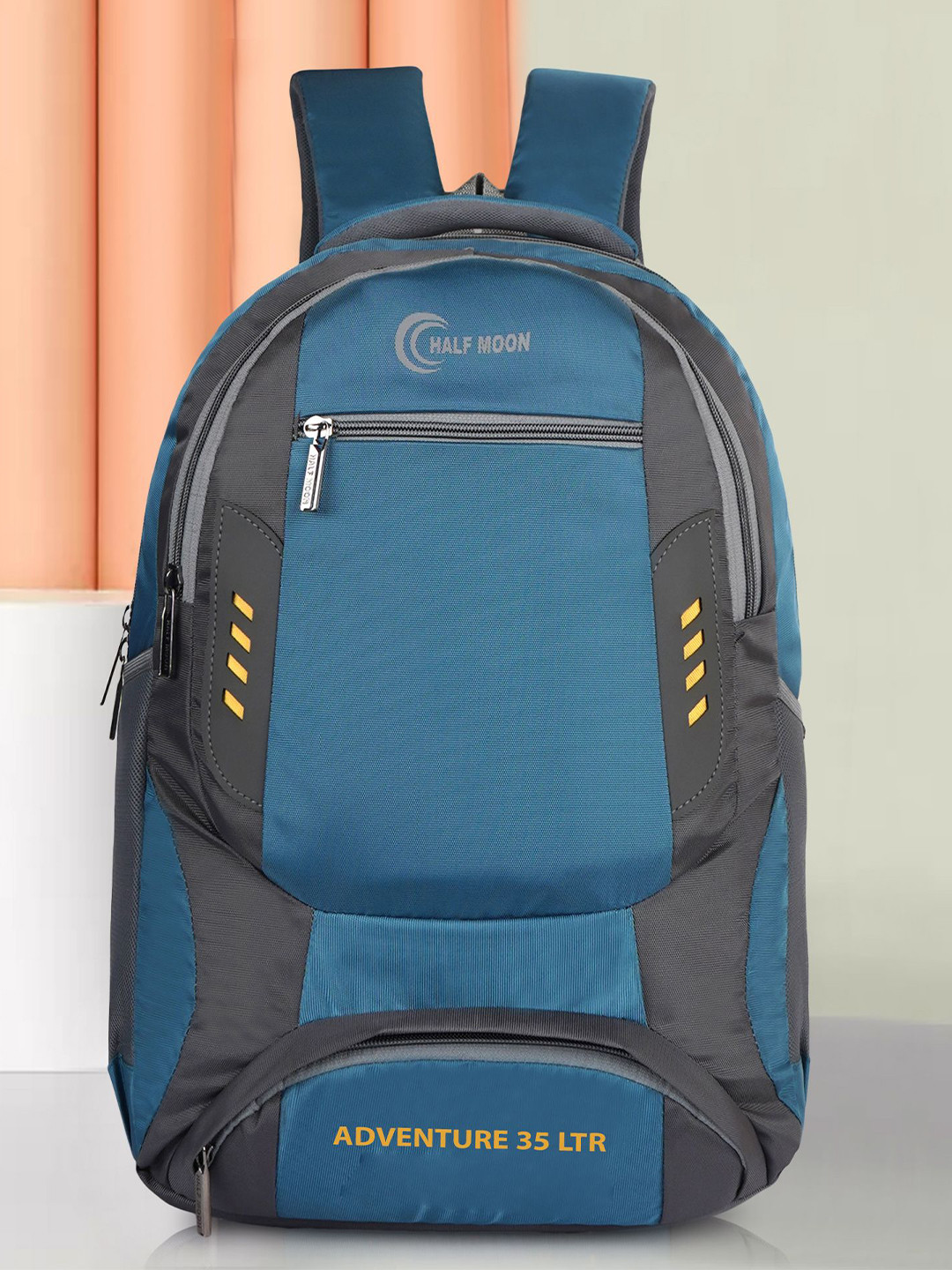 Half Moon Men Brand Logo Printed Backpack