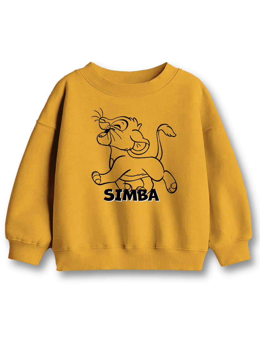x2o Kids Lion King Simba Printed Full Sleeves Pullover Sweatshirt