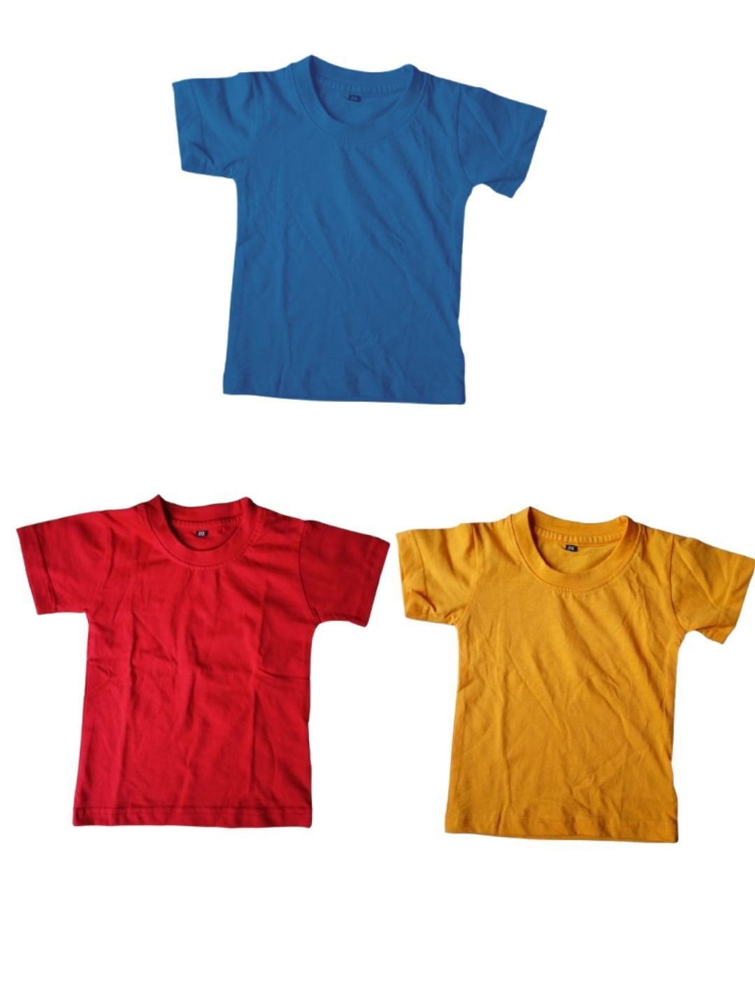 NEXBIE Unisex Pack of 3 Solid Round Neck T-shirts