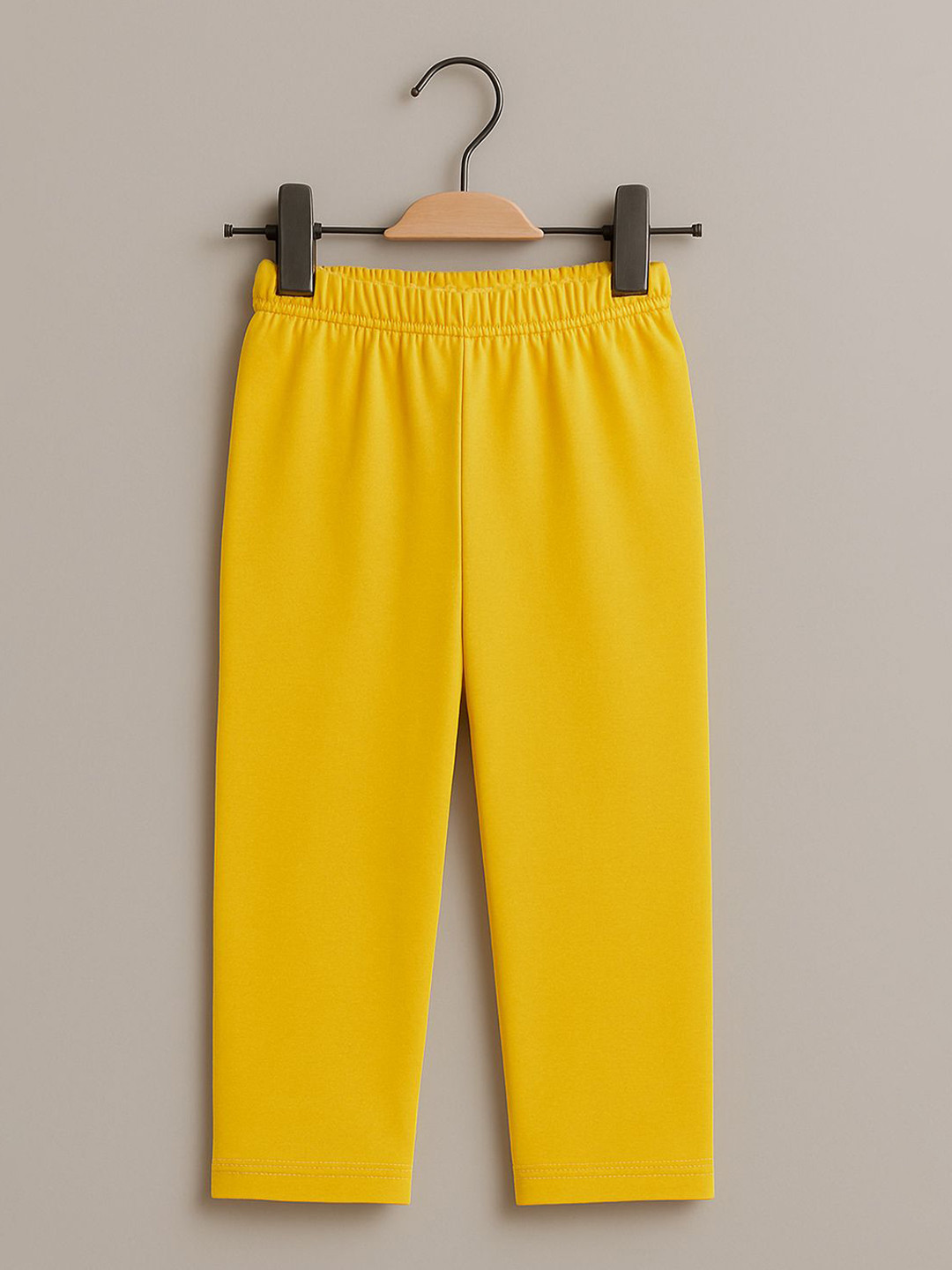 KIDAROO Girls Cotton Solid Yellow Capris