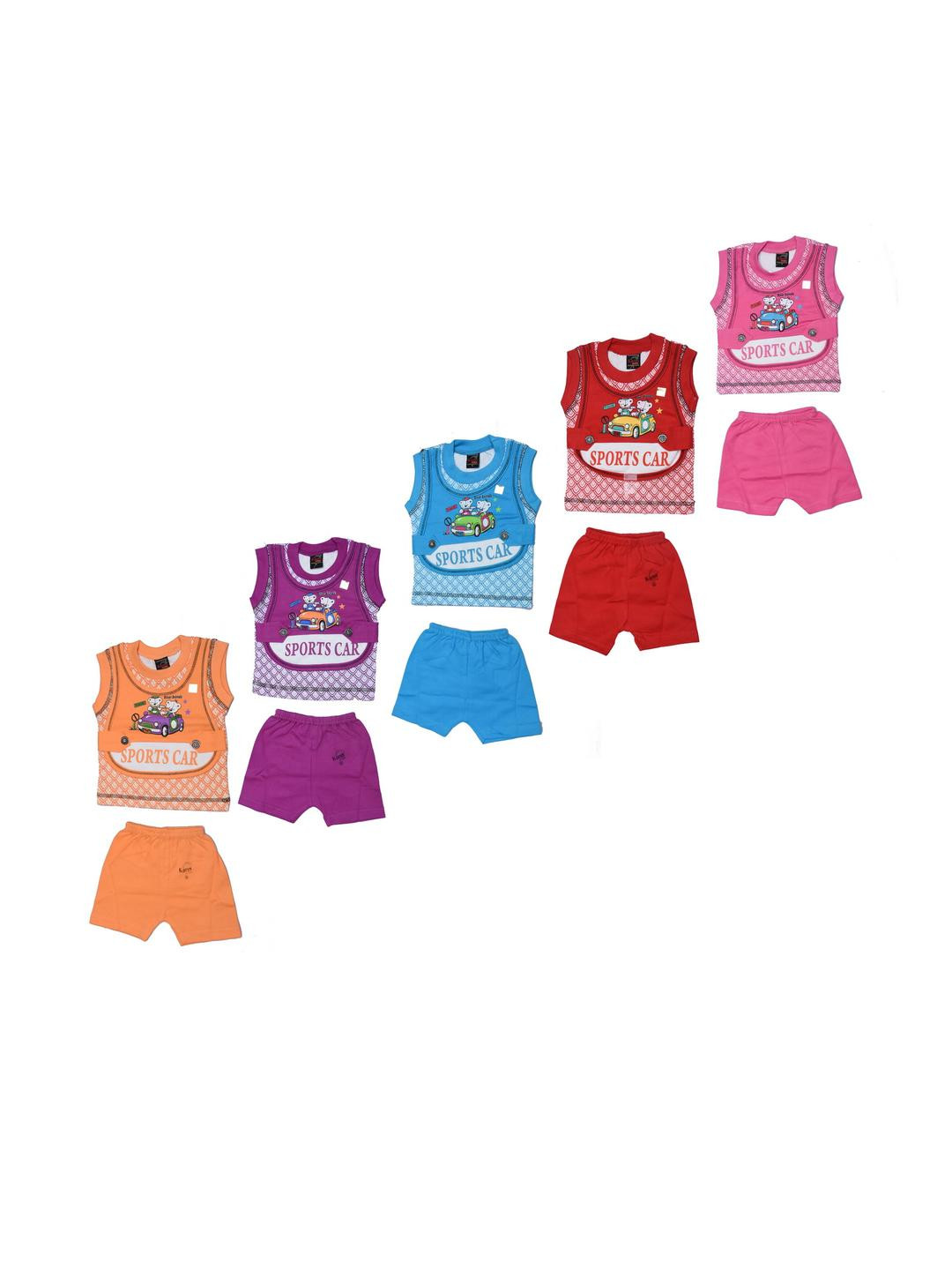 SK NAREN Boys Pack of 5 Printed T-shirt with Shorts