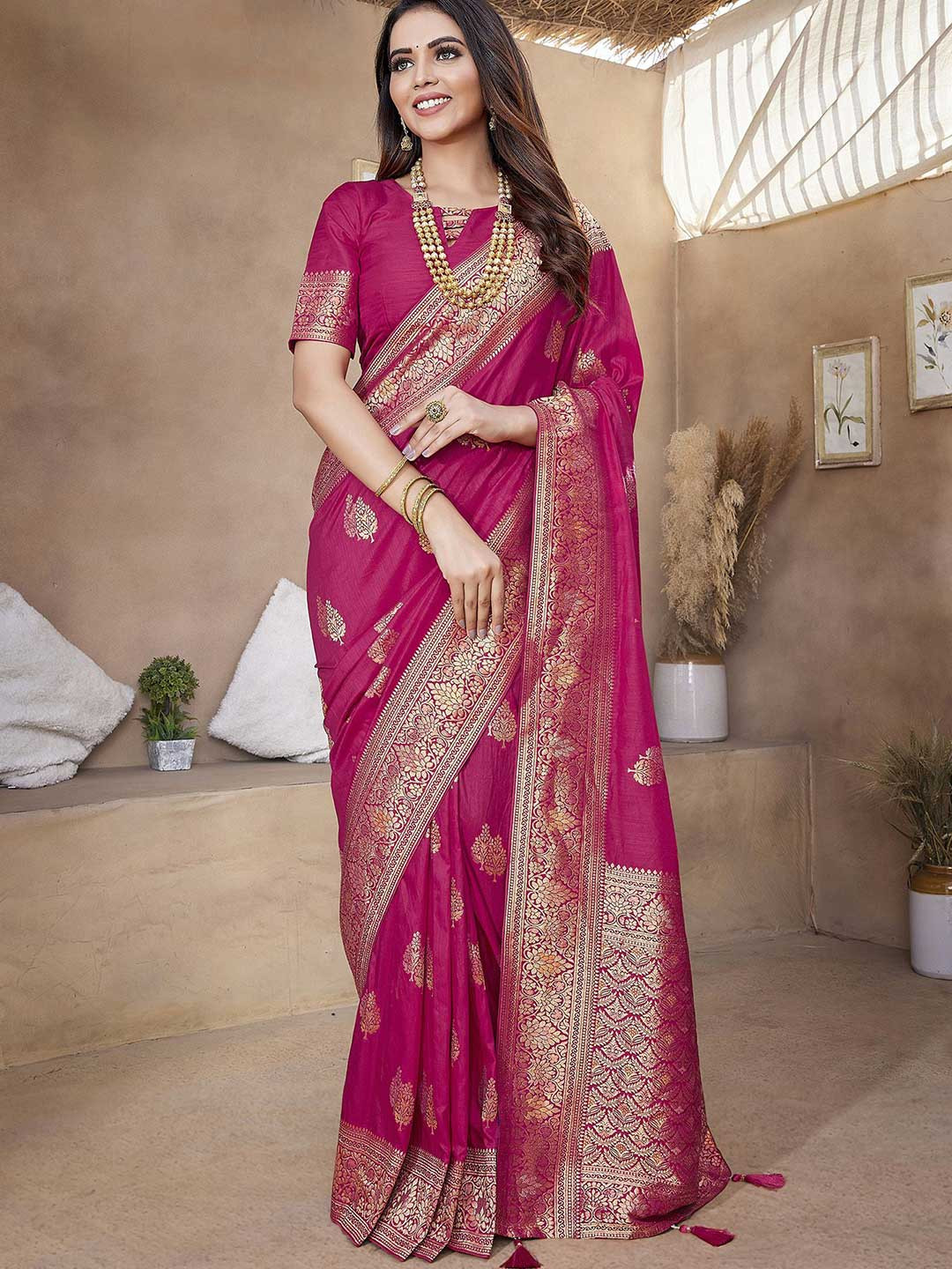 elora Ethnic Motif Woven Design Butta Zari Paithani Saree