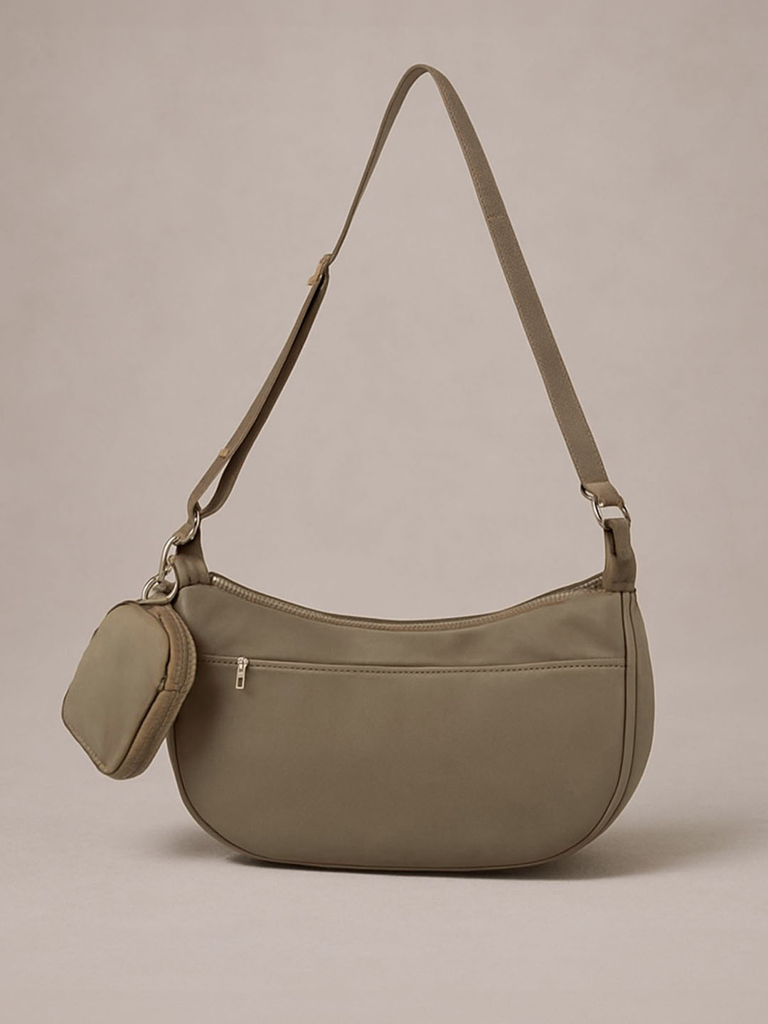 Lino Perros Unisex Solid Structured Sling Bag With Pouch