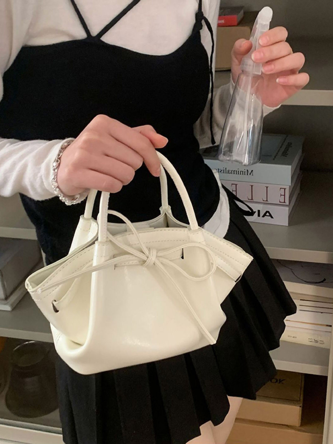 CORSICA Two Handles Swagger Sling Bag With Applique