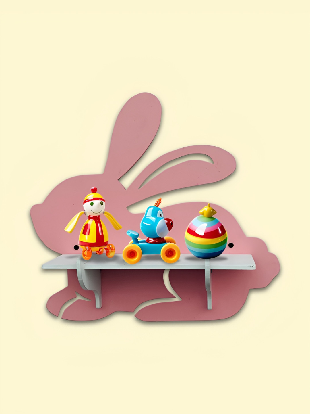 OLIVE TREE Pink & Green Basic Wall Shelf