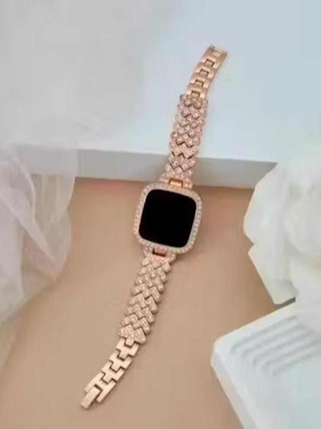 THE SHOPOHOLIC Women Square Dial & Bracelet Style Digital Watch Touch Square