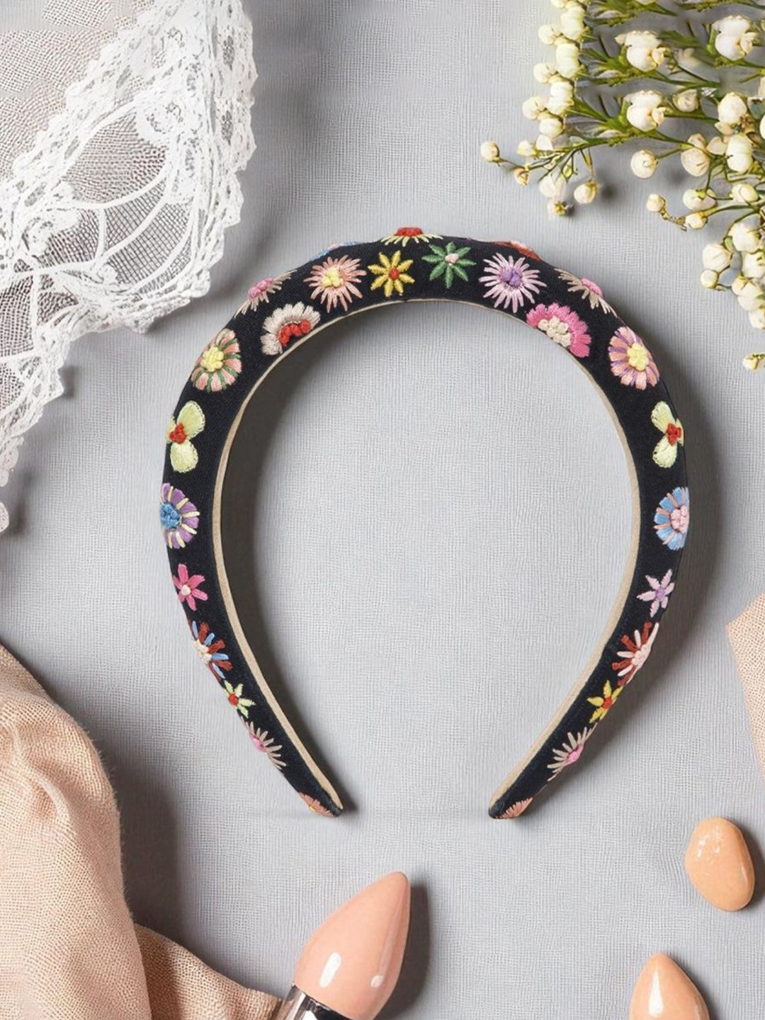 Radhu & Kabby Women Floral Embroidery Hairband