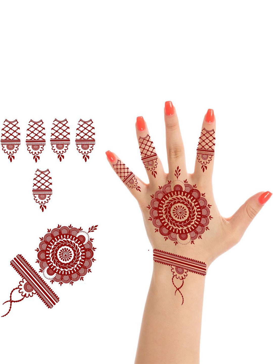 VOORKOMS Flower Mehndi Henna Tattoo