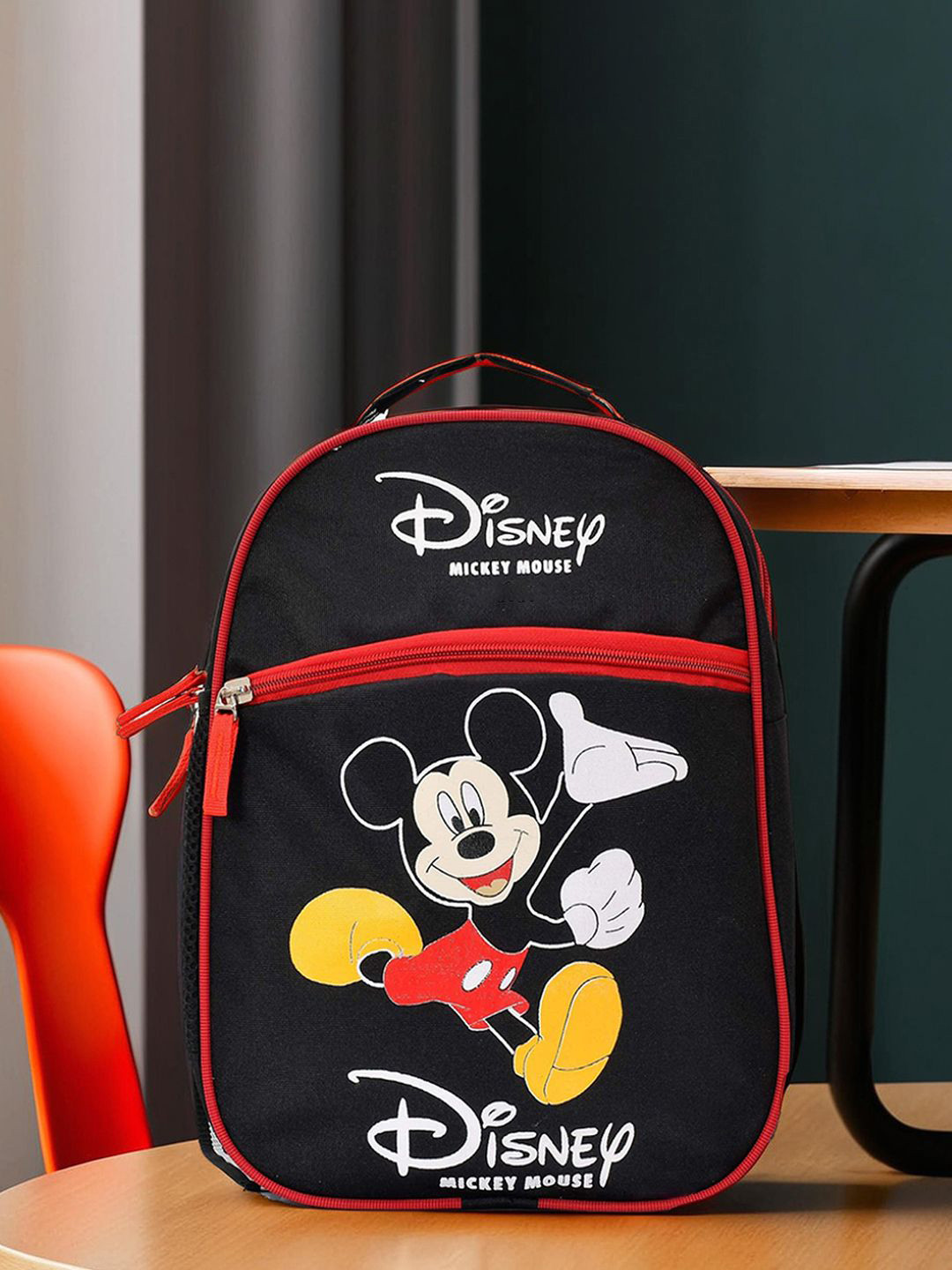 YK Kids Disney Mickey Printed 3-Compartment School Backpack