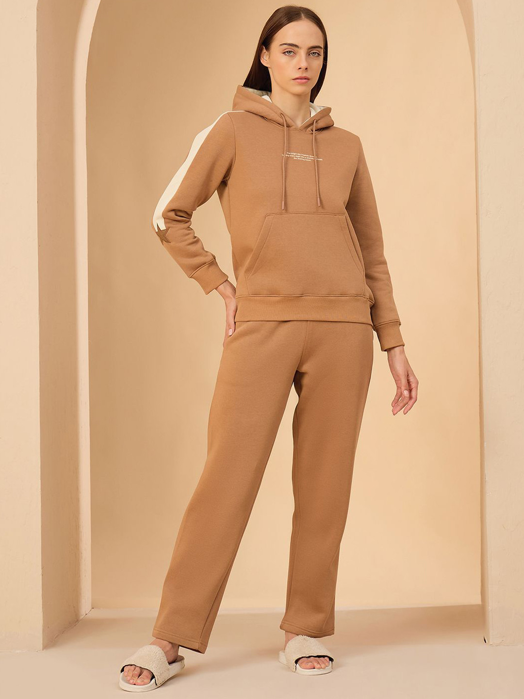 Sweet Dreams Women Colourblock Hooded Tracksuit