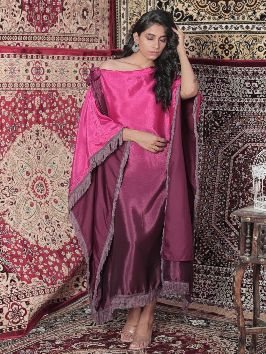 STYLESHIFT Women Chiffon Fit & Flare Maxi Dress
