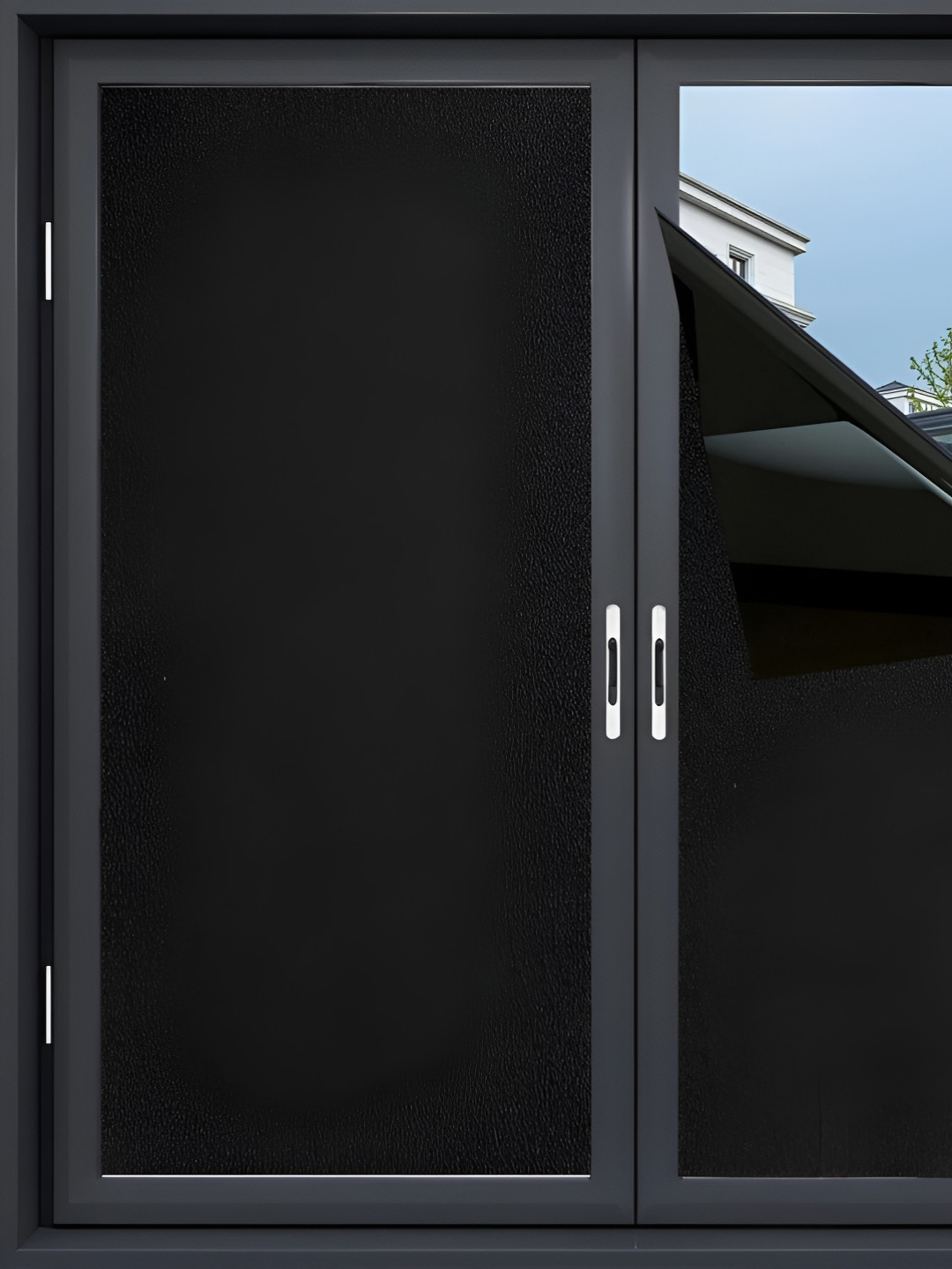 Woohome Black Frosted Glass Window Stickers