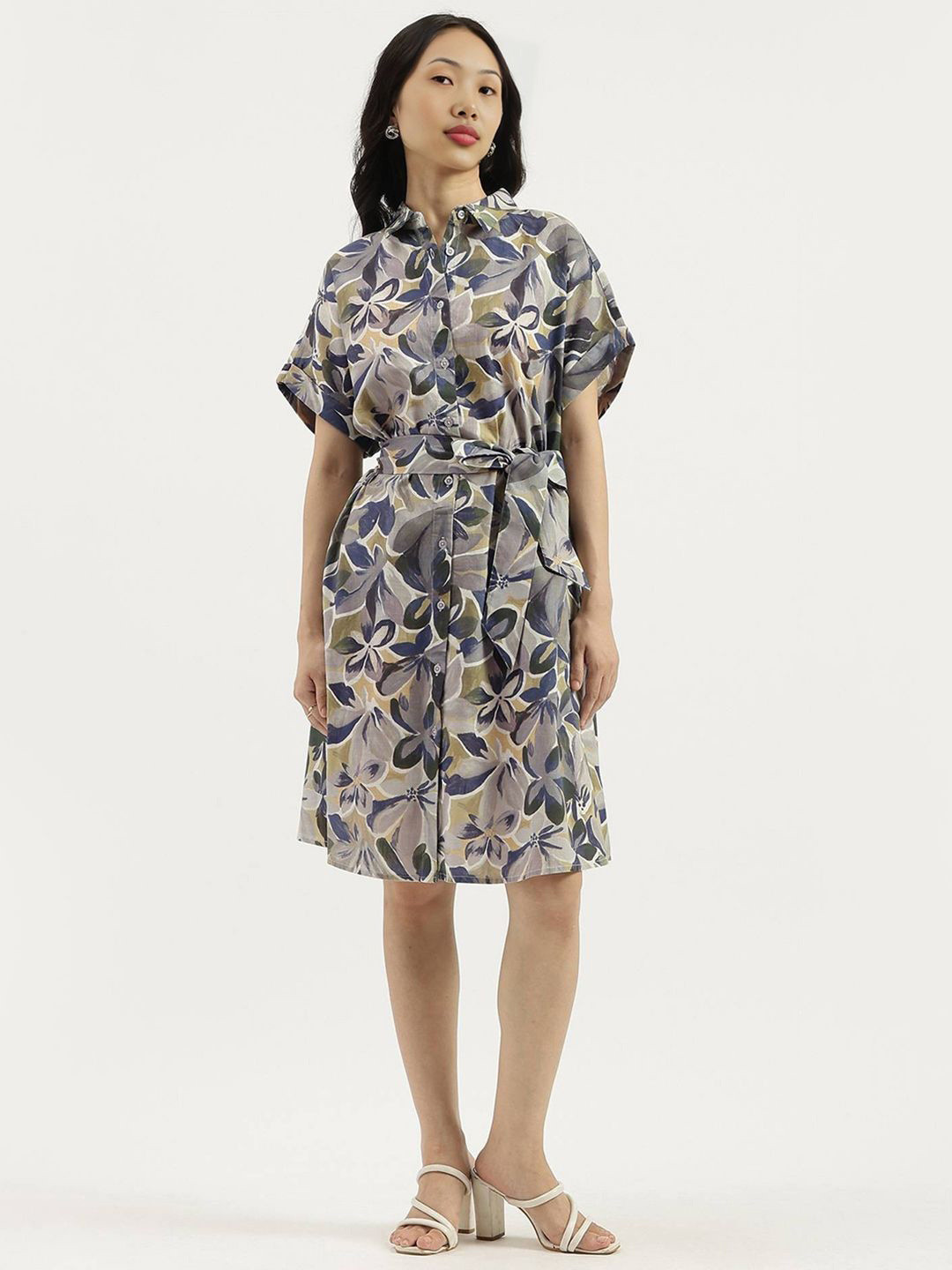 United Colors of Benetton Women Floral Printed Shirt Dress