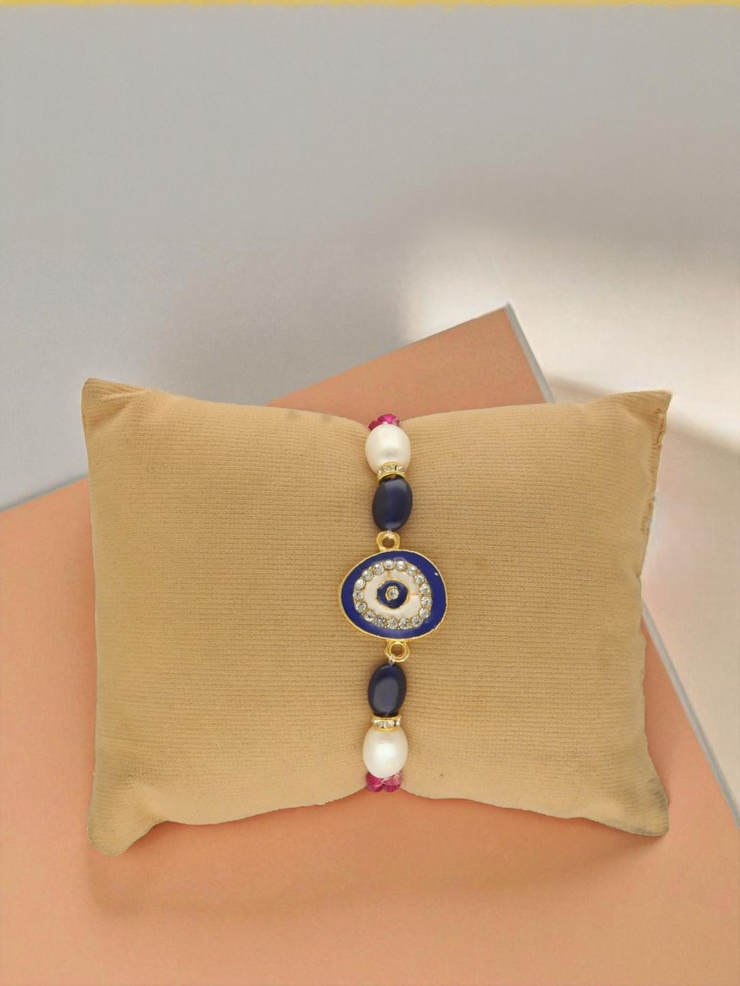 Sri Jagdamba Pearls Dealer Evil Eye Charm & Pearl Beads Thread Rakhi