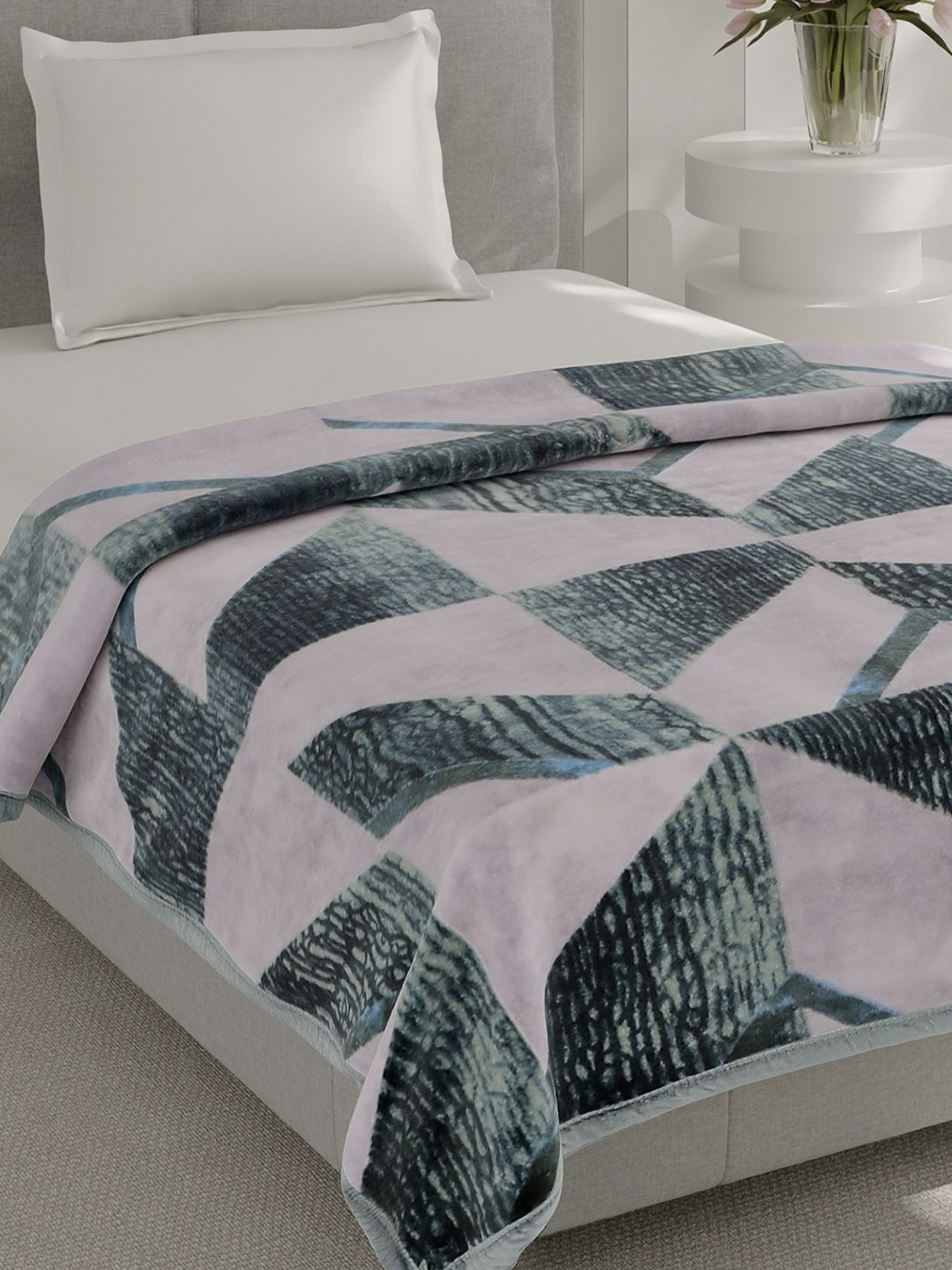 Monte Carlo Green Heavy Winter Single Bed Blanket 625 GSM