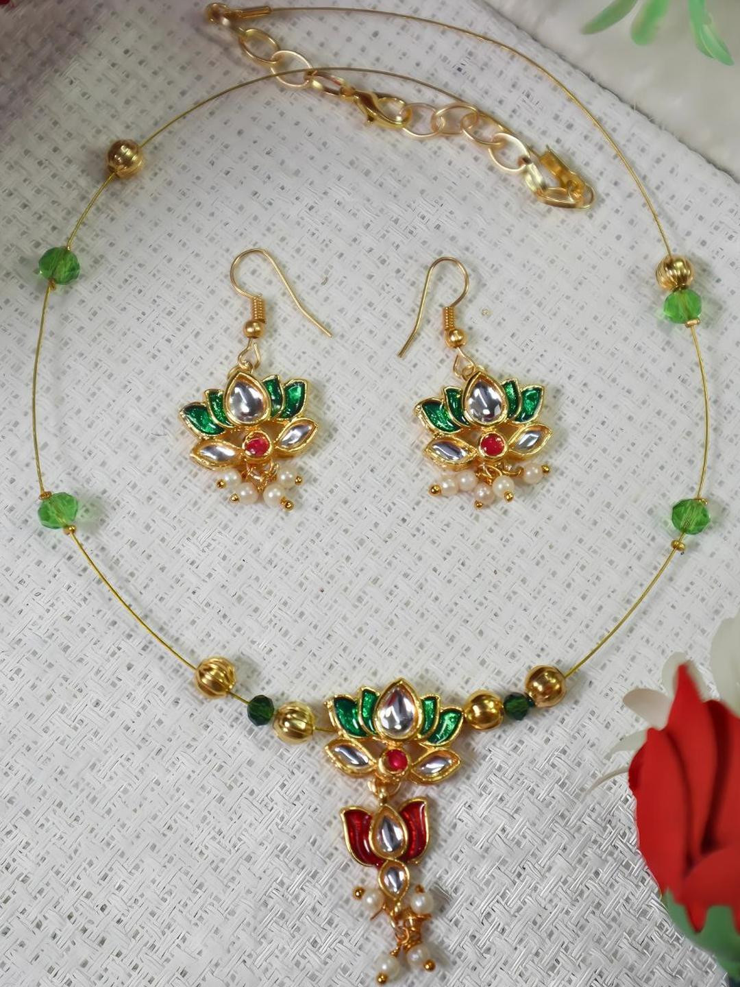 Kamule Kids-Girls Gold-Plated Metal Necklace