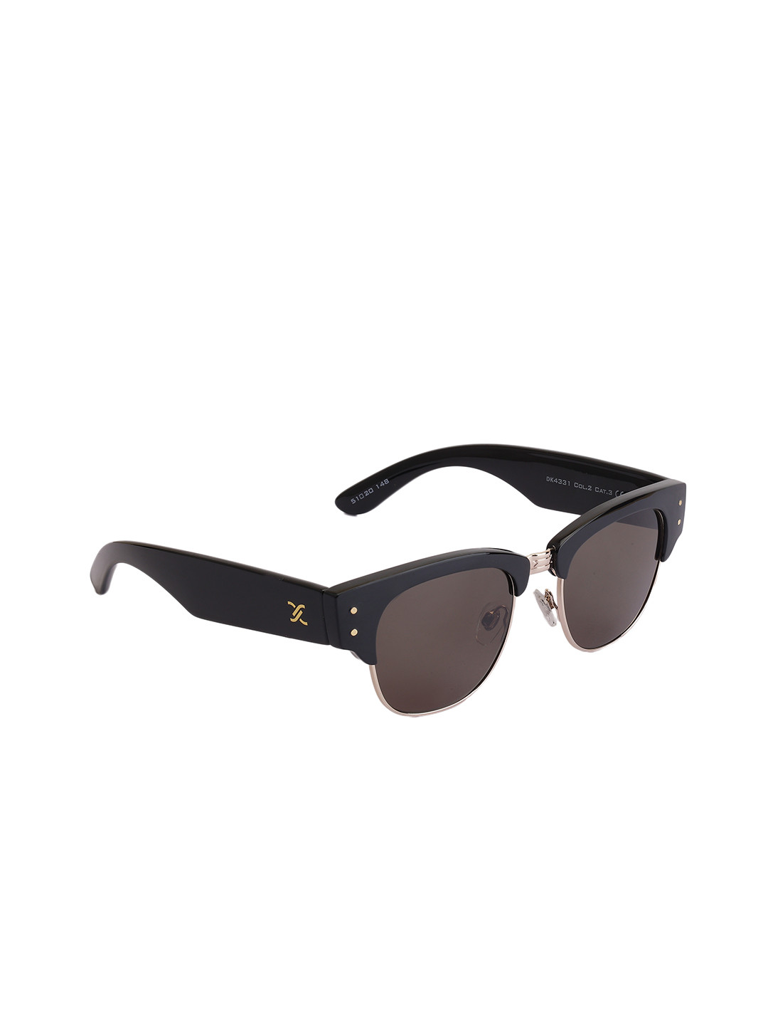 Daniel Klein Unisex Half Rim Style Browline Sunglasses with DK4331-C2