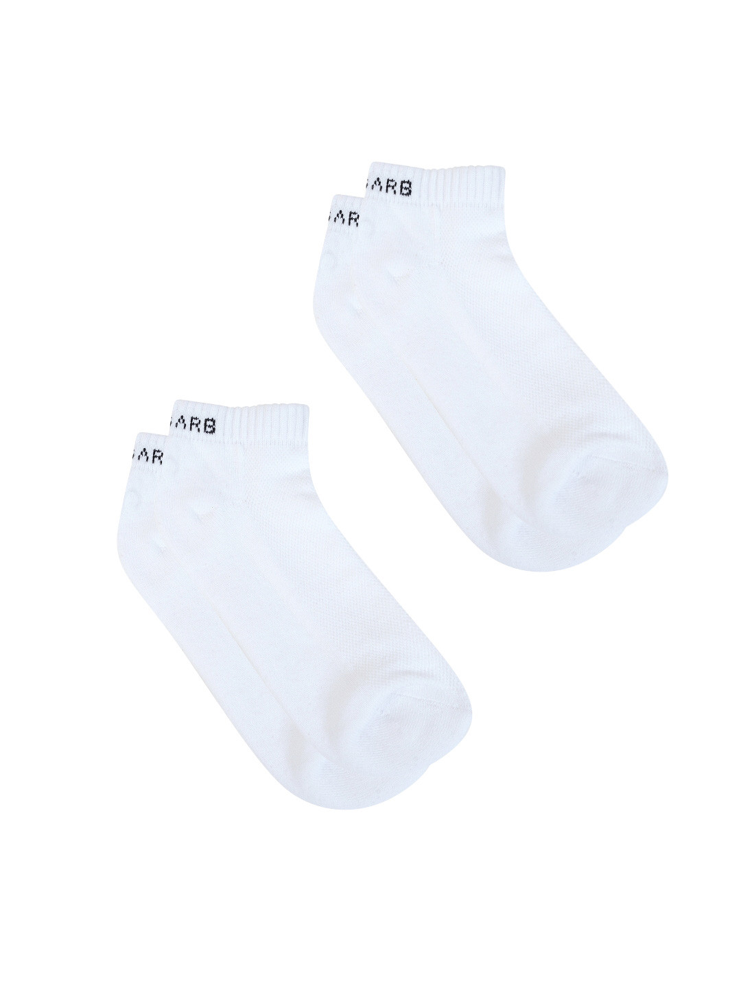 AIR GARB Pack of 2 White Low Ankle Pure Cotton Cushioned Socks