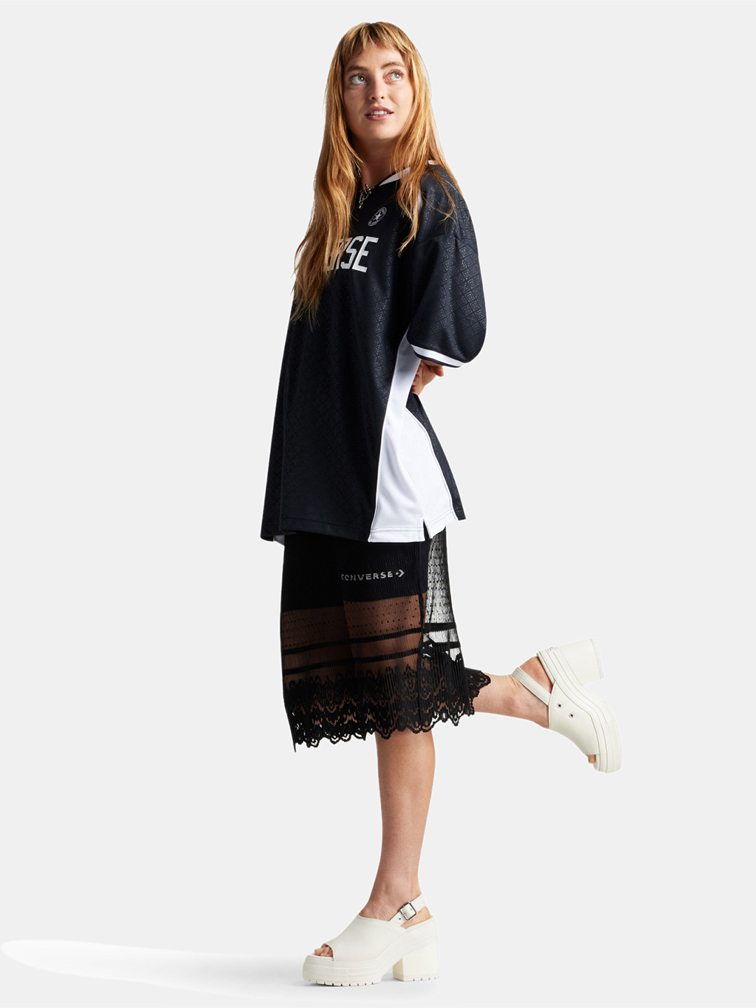 Converse Women Chuck 70 De Luxe Heel Sandal Platform X High Top Sneaker