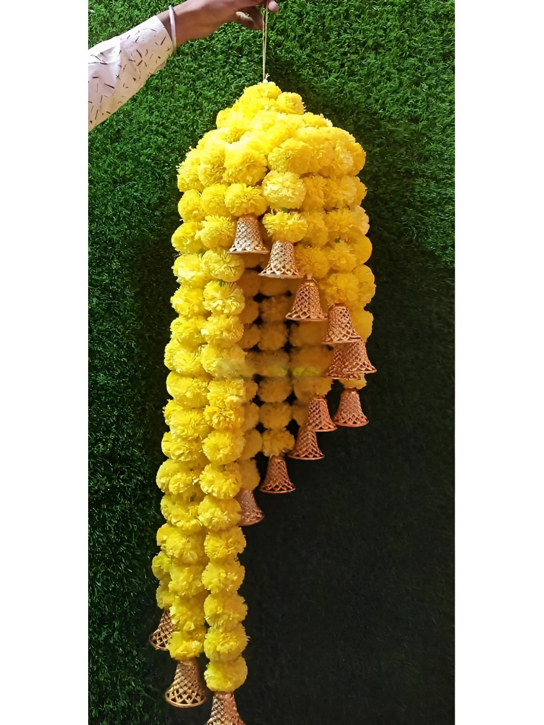 Sellplus Yellow Marigold Floral Jhoomer