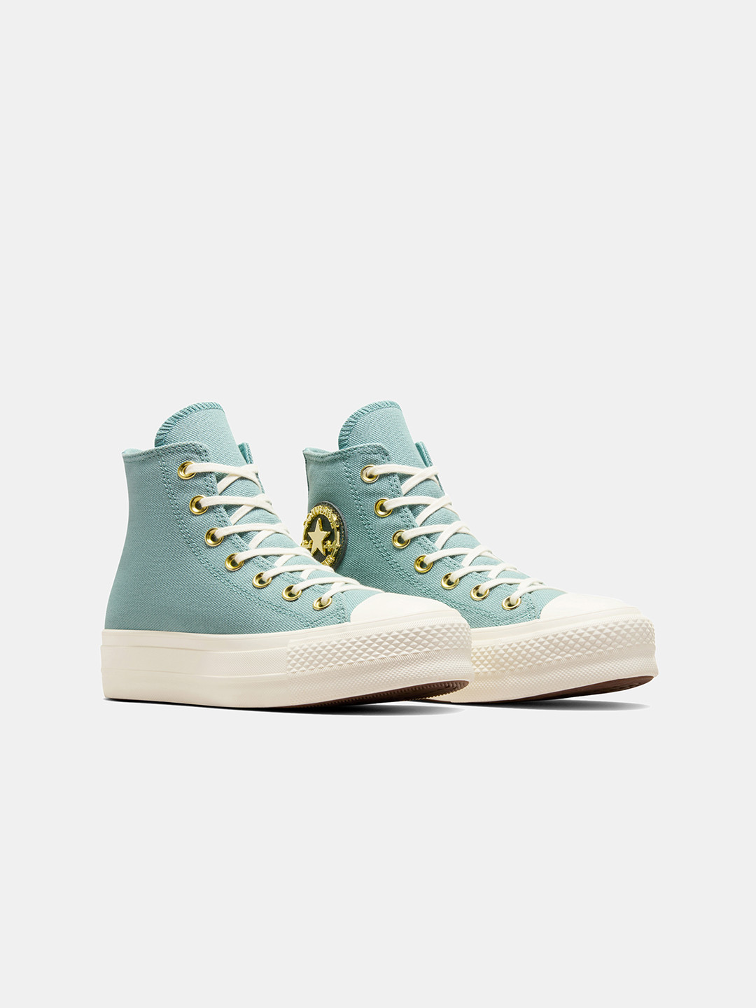 Converse Women Chuck Taylor All Star Lift Platform Gold High Top Sneaker