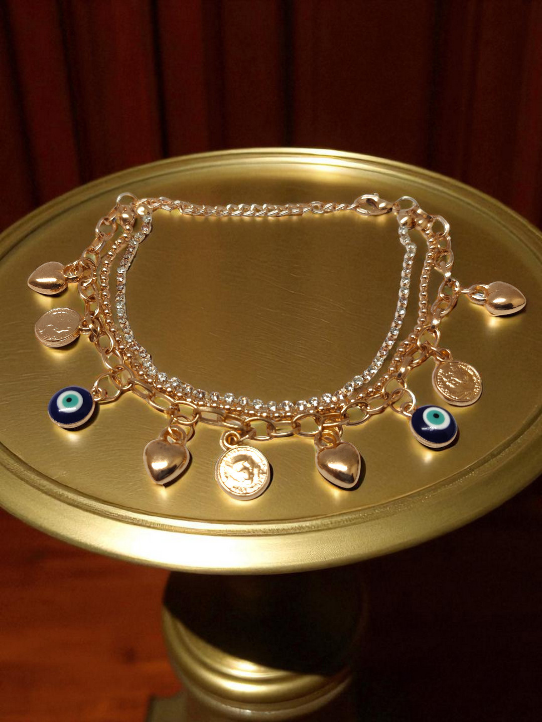 OOMPH Artificial Stones Charm Bracelet