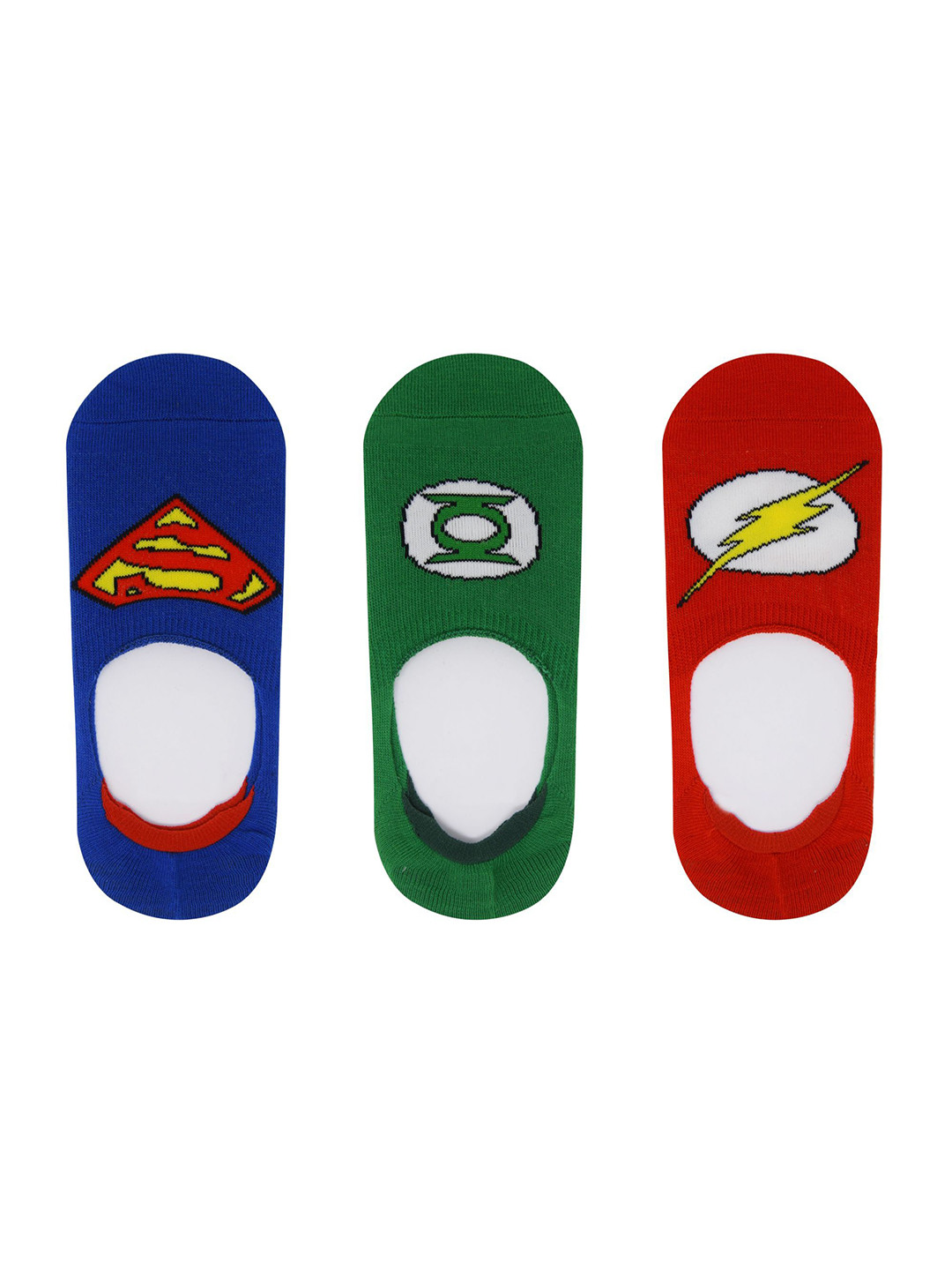 Justice League Men Pack of 3 Assorted Shoe Liners