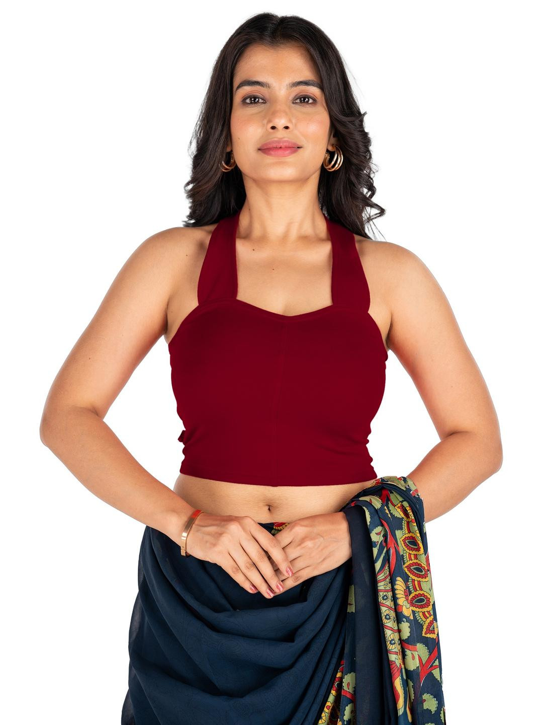 Abhi Stretchable Regular fit Readymade Stylish Halter Neck Cotton tops