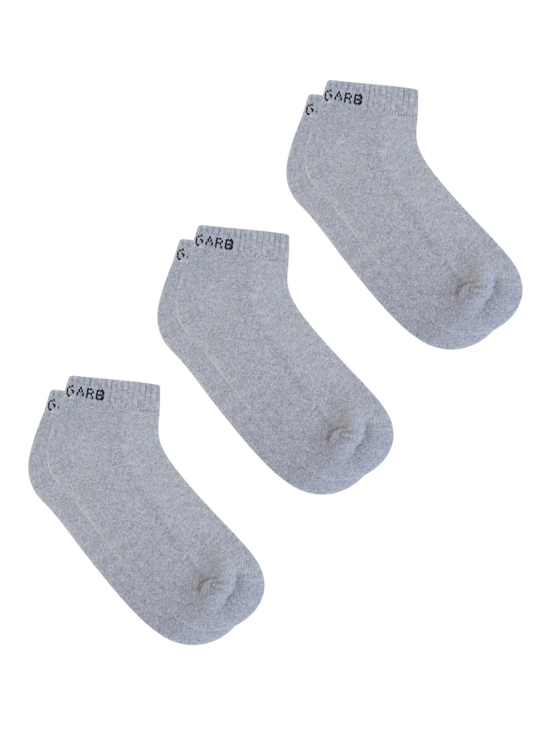 AIR GARB Pack of 3 Grey Color Low Ankle Breathable Socks