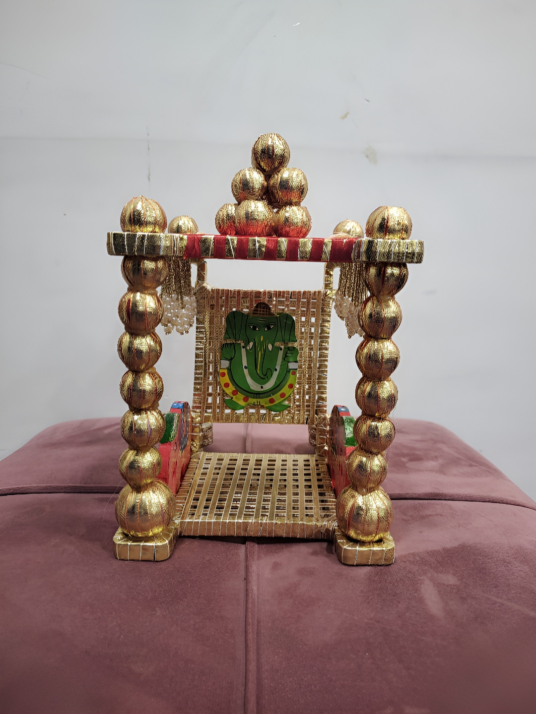 Sellplus Yellow & Green Singhasan Festive Decor