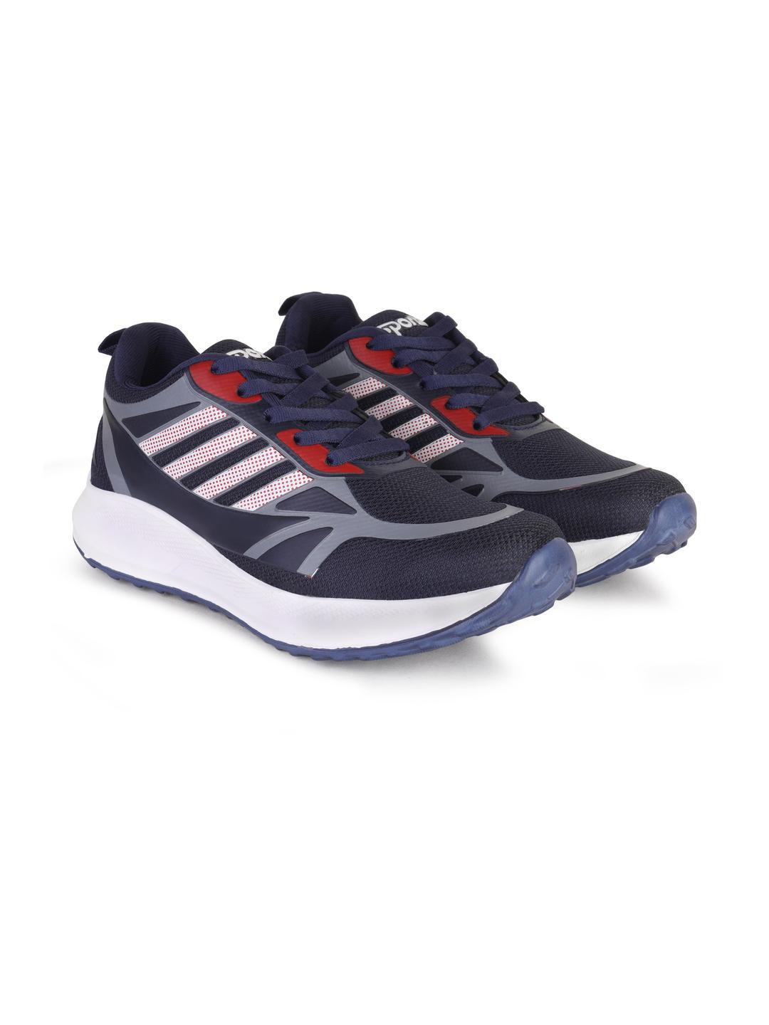 SZN Men Navy Blue Mesh Sports Shoes