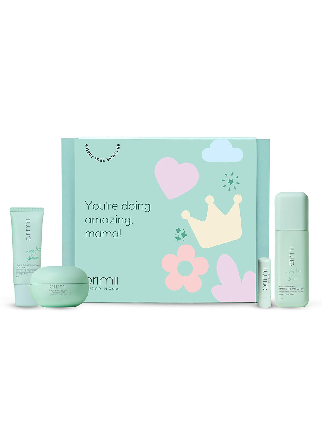 Orimii You're Doing Amazing Mama Gift Box - Baby Shower Self-Care & Relief Set for Mothers