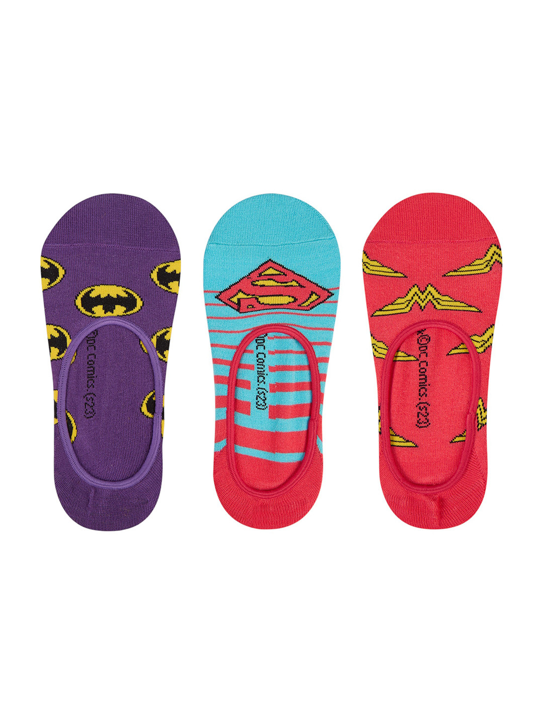 Justice League Women Pack of 3 Assorted Shoe Liners