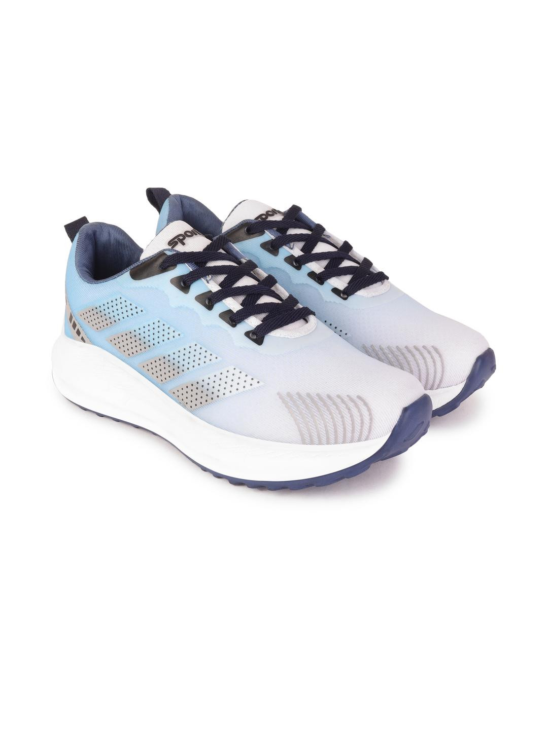 SZN Men Sky Blue Mesh Walking Shoes