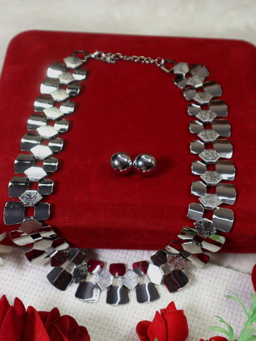 Kamule Kids-Girls Silver-Plated Metal Necklace