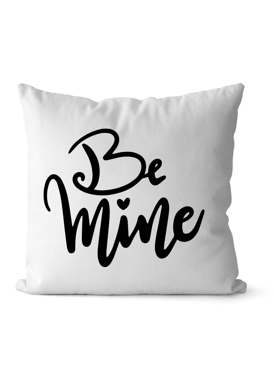 Loops n knots White & Black Be Mine Printed Pre-Filled Cushion