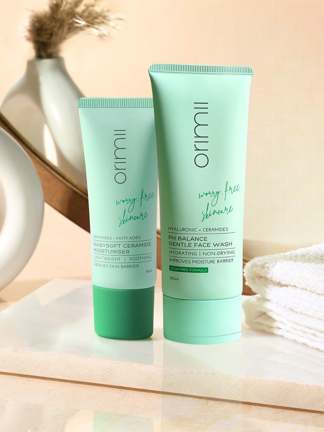 Orimii Set Of 2 Babysoft Moisturizer-50 ml & pH Balance Healthy Hydration Face Wash-100 ml
