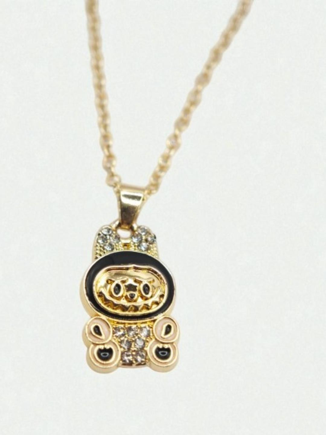 SAPRAA TRENDS Gold-Plated Labubu Pendant With Chain