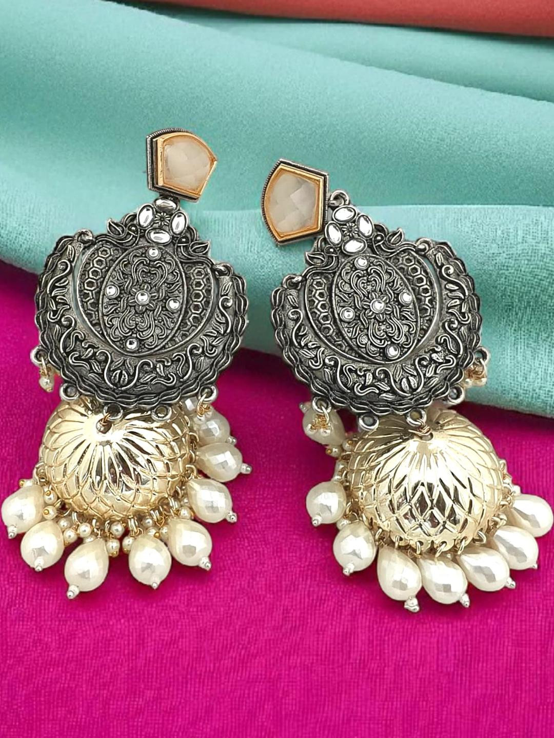 BFC - BUY FOR CHANGE Women Silver-Plated Alloy Jhumkas