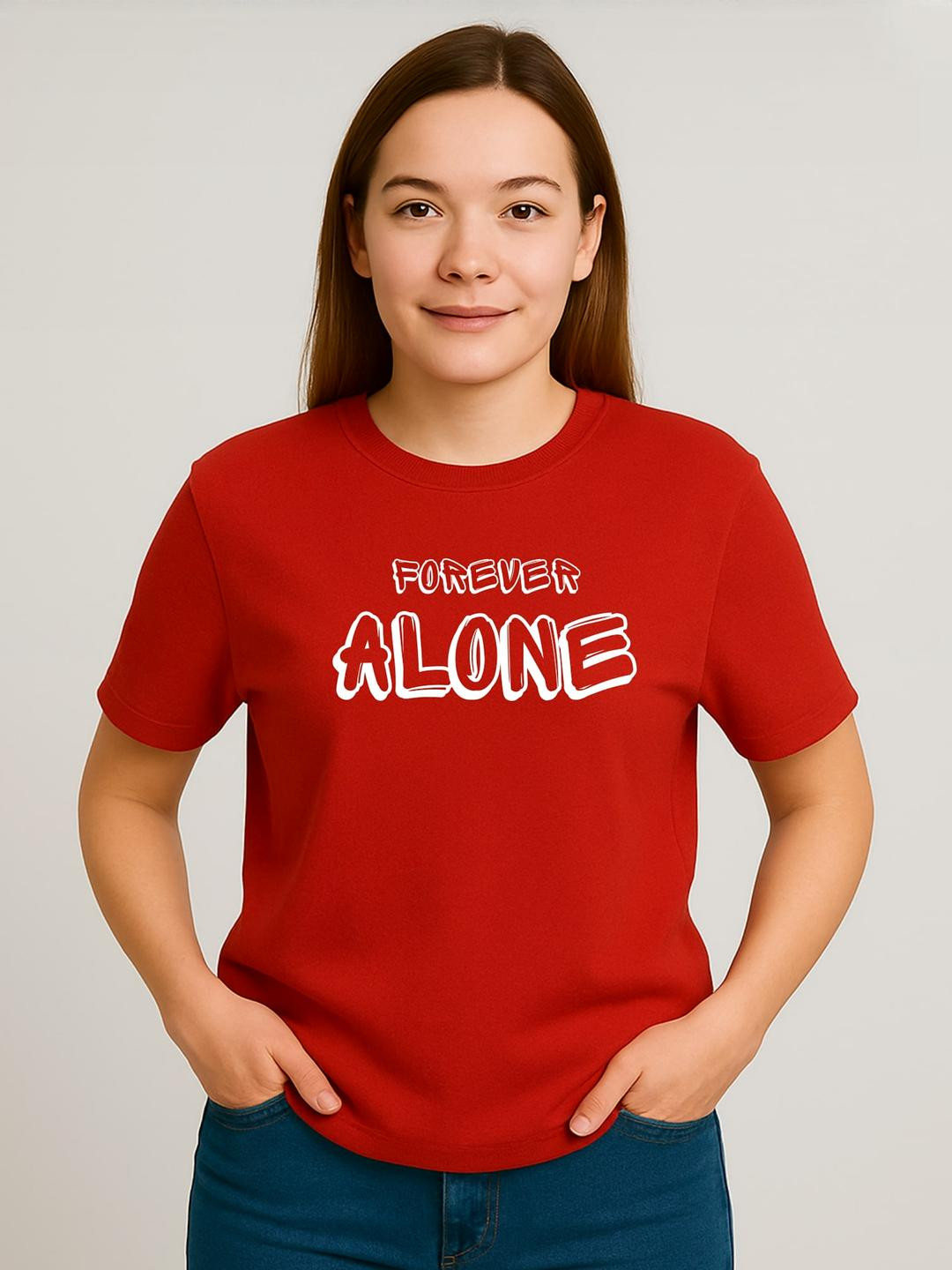 PVC RAIMENTS Women Typography Printed Pure Cotton T-shirt