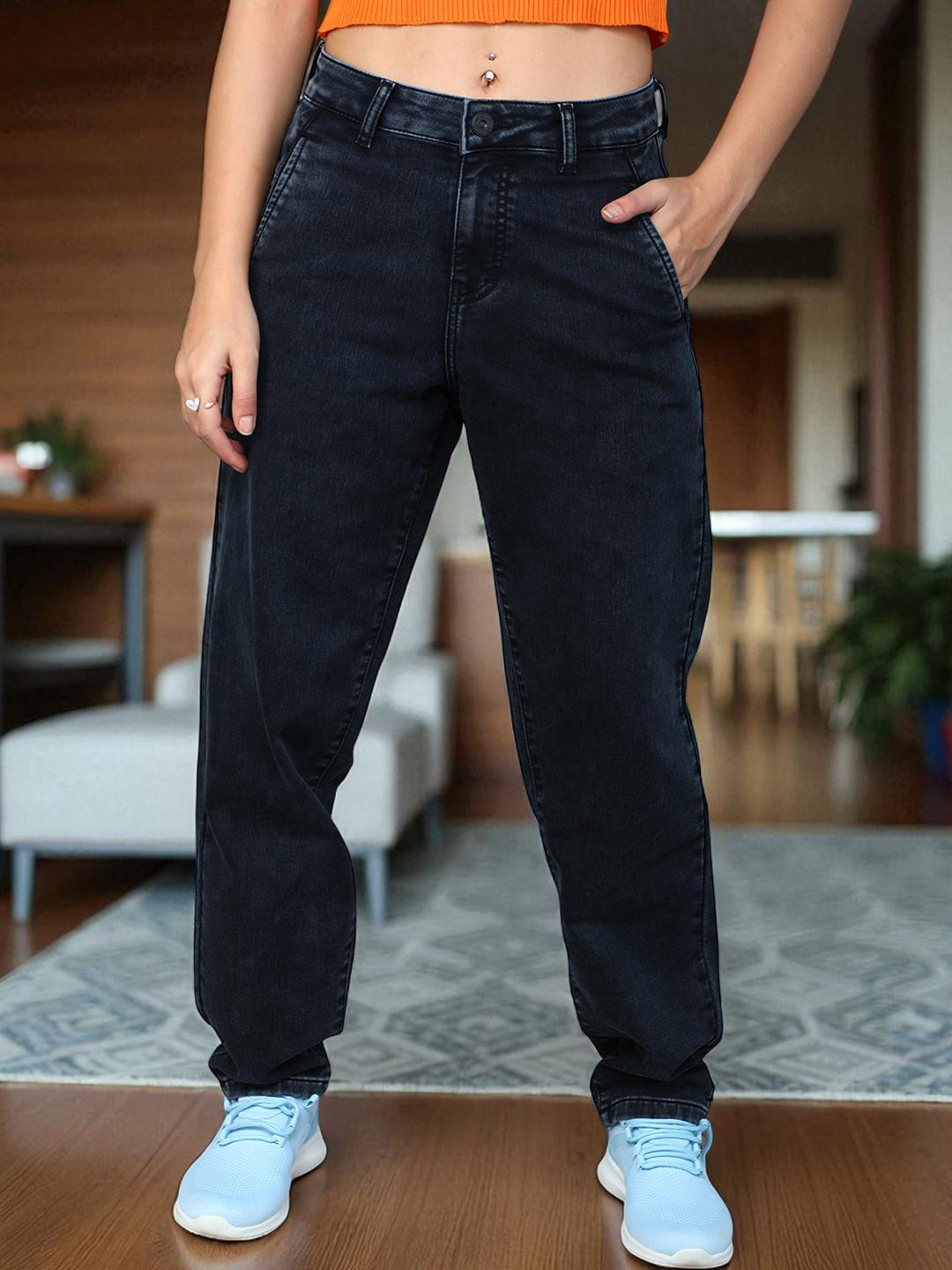 FCK-3 Women High Rise Light Fade Clean Look Vintage WashStretchable Jeans