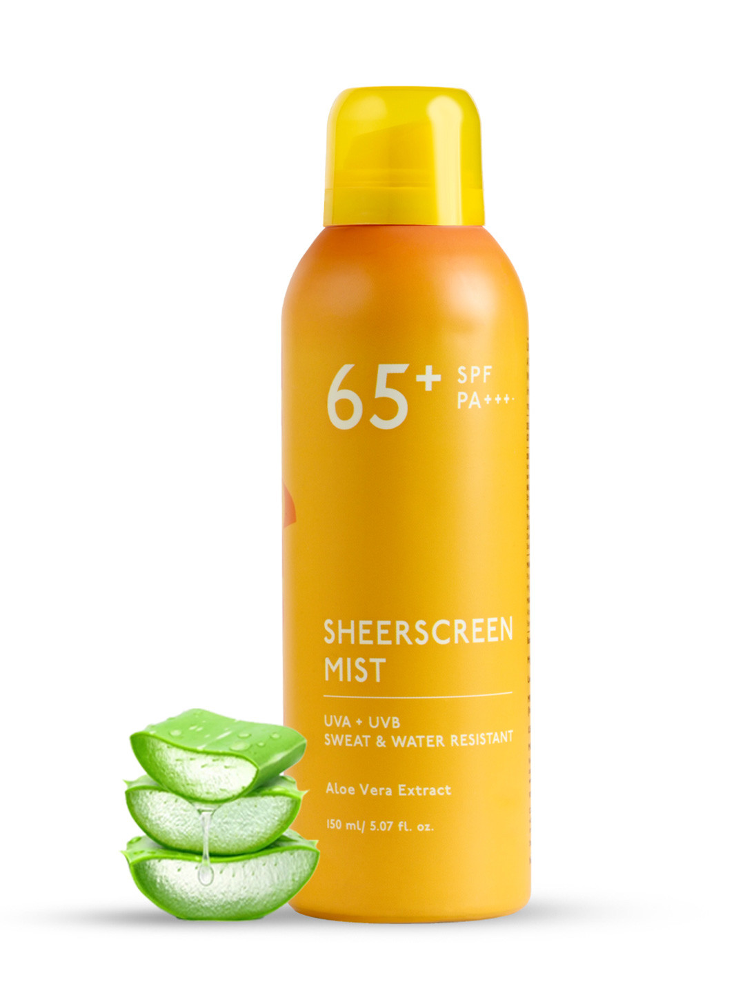 Asaya Under One Sun Sheerscreen Mist Aloe Vera Extract SPF 65+ P+++ Sunscreen Spray 150 ml